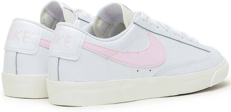 Nike Wit Roze Leren Lage Sneakers Wit Heren