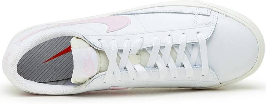 Nike Wit Roze Leren Lage Sneakers Wit Heren