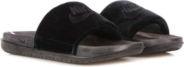 Nike Velours Band Slide Pantoffels Zwart Black Dames