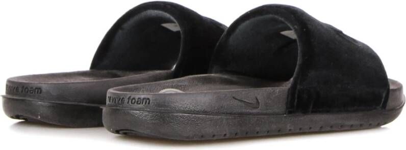 Nike Velours Band Slide Pantoffels Zwart Black Dames