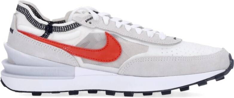 Nike Waffle One Lage Sneaker Wit Rood Multicolor Heren