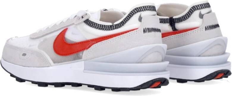 Nike Waffle One Lage Sneaker Wit Rood Multicolor Heren