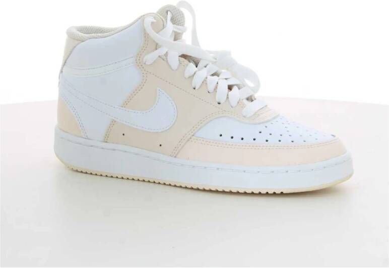 Nike Witte Court Vision Mid Damesschoenen Beige Dames