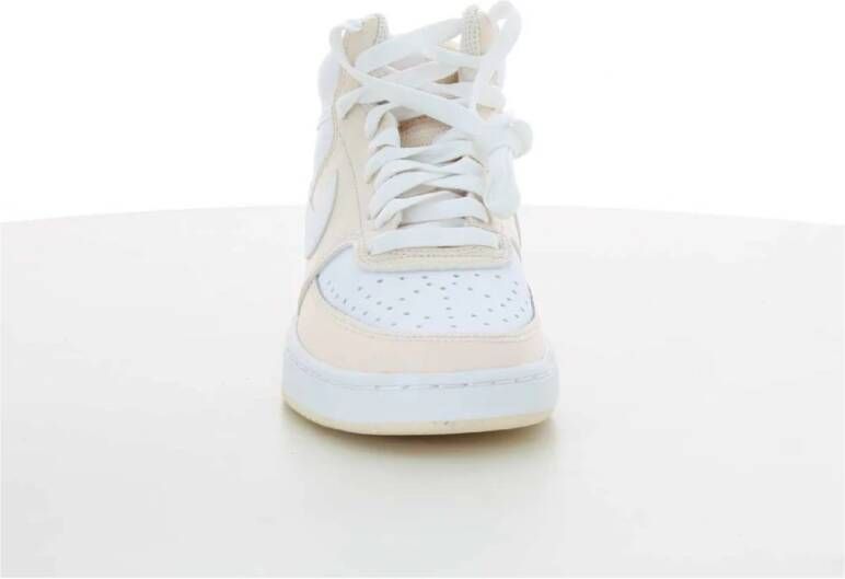 Nike Witte Court Vision Mid Damesschoenen Beige Dames