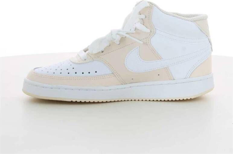 Nike Witte Court Vision Mid Damesschoenen Beige Dames