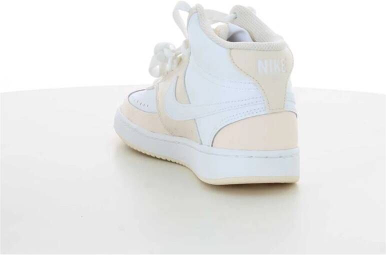 Nike Witte Court Vision Mid Damesschoenen Beige Dames