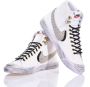 Nike Witte Grijze Sneakers Handgemaakt Eco-Leer White Heren - Thumbnail 2