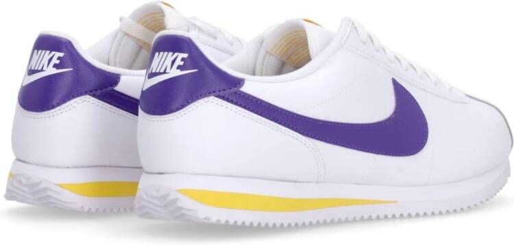 Nike Witte lage sneakers met paars gele accenten White Heren