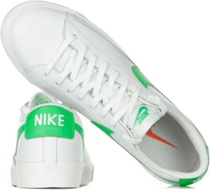 Nike Witte Leren Lage Sneakers White Heren