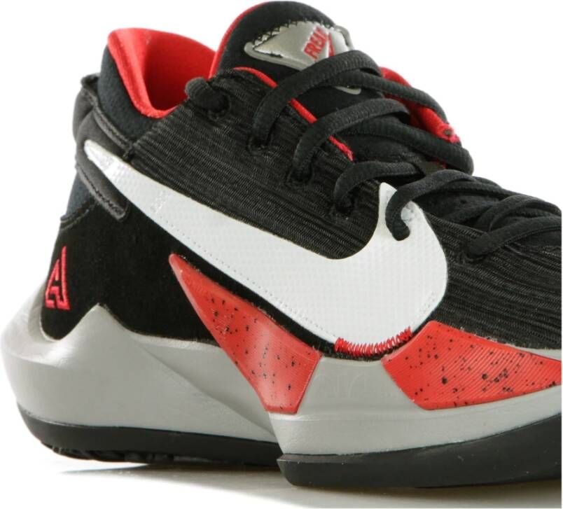 Nike Zoom Freak 2 Basketbalschoenen Zwart Wit Rood Black Heren