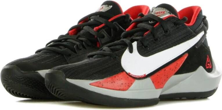 Nike Zoom Freak 2 Basketbalschoenen Zwart Wit Rood Black Heren