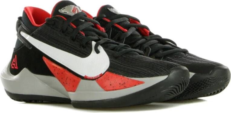 Nike Zoom Freak 2 Basketbalschoenen Zwart Wit Rood Black Heren