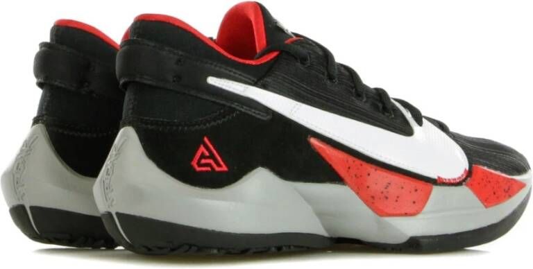 Nike Zoom Freak 2 Basketbalschoenen Zwart Wit Rood Black Heren