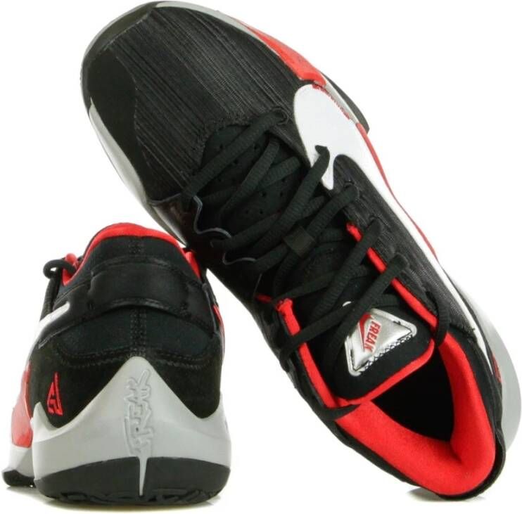 Nike Zoom Freak 2 Basketbalschoenen Zwart Wit Rood Black Heren