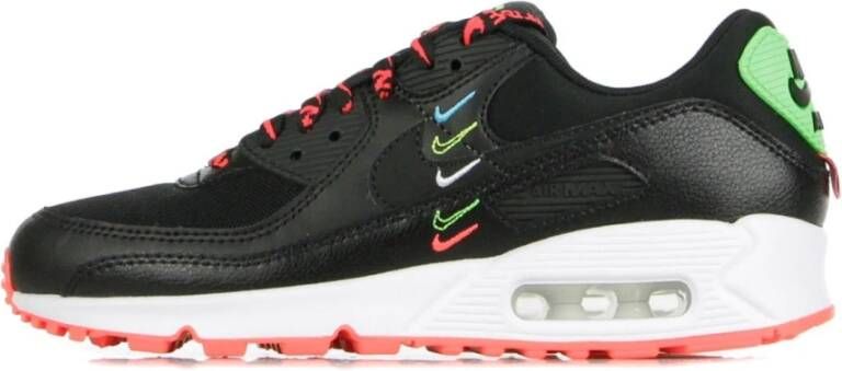 Nike Zwarte lage schoen met Flash Crimson Multicolor Dames