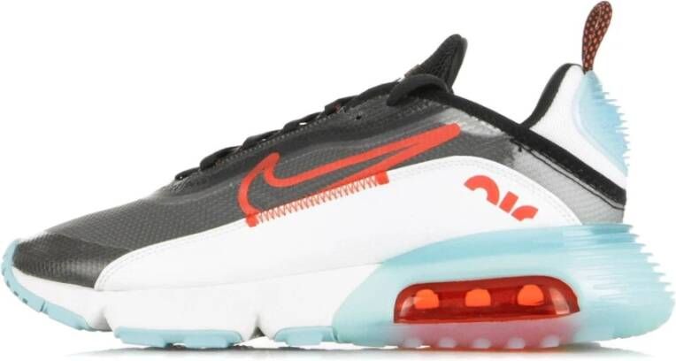 Nike Zwarte lage schoen met rood en aqua Multicolor Dames