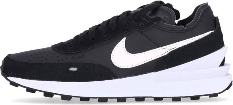 Nike Zwarte lage sneaker met leren swoosh Black Heren