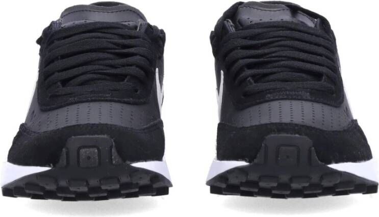 Nike Zwarte lage sneaker met leren swoosh Black Heren