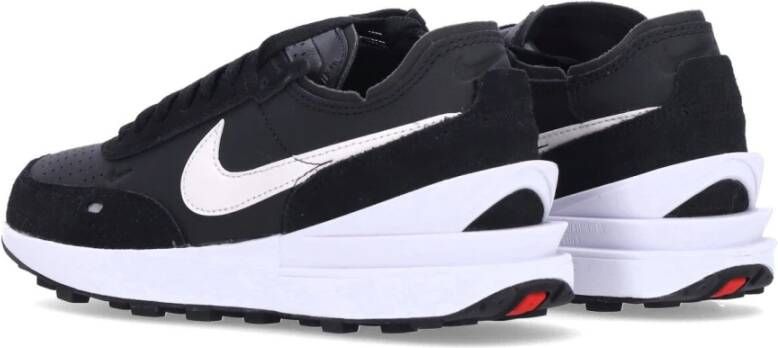 Nike Zwarte lage sneaker met leren swoosh Black Heren