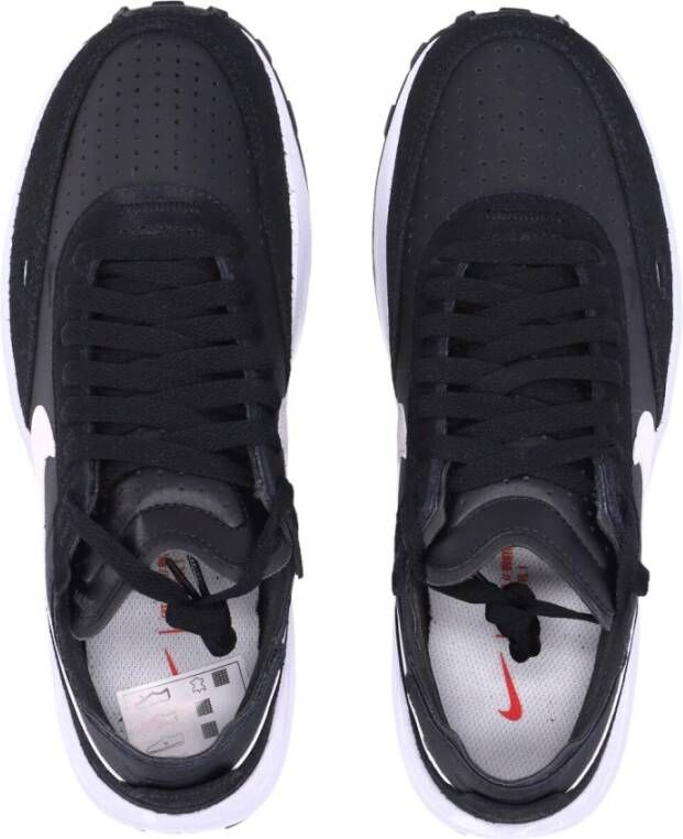 Nike Zwarte lage sneaker met leren swoosh Black Heren