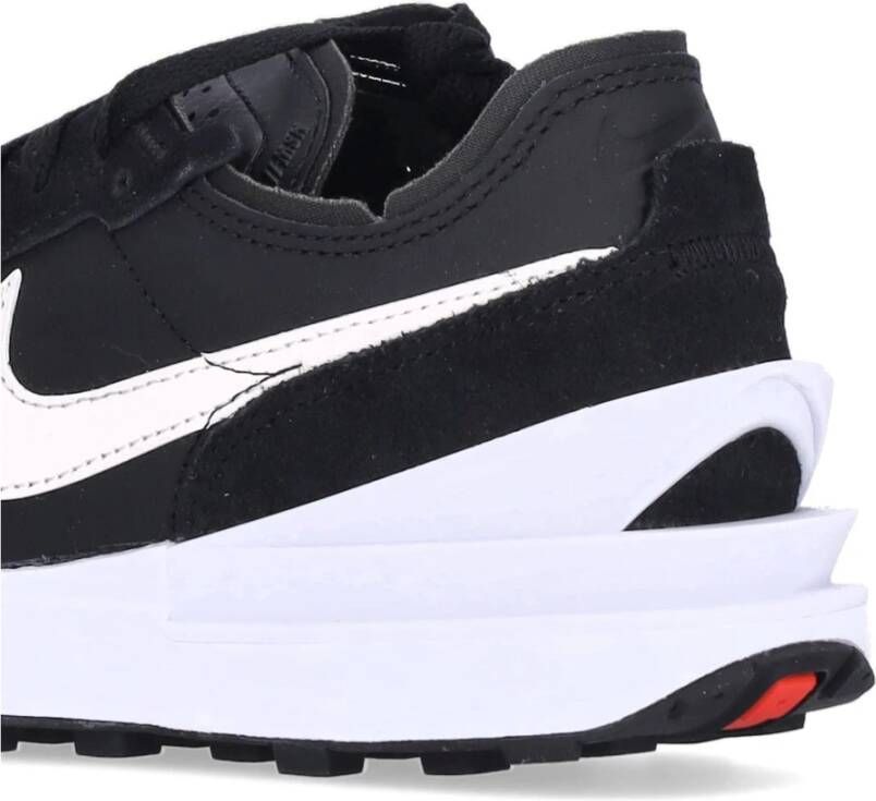 Nike Zwarte lage sneaker met leren swoosh Black Heren