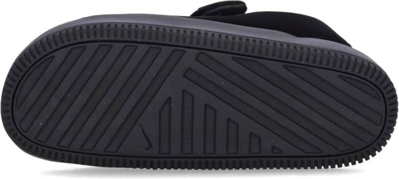 Nike Zwarte rubberen sandaal met gevormd ontwerp Black Heren