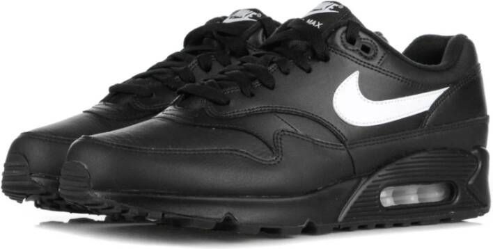 Nike Zwart Wit Air Max 90 1 Lage Schoen Black Heren