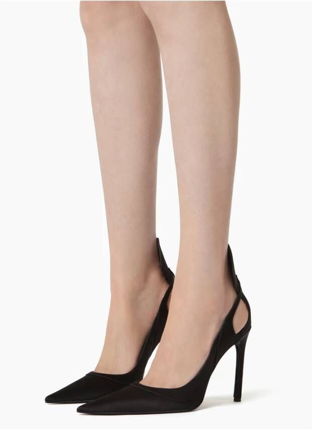 Nina Ricci Satijnen Pumps MET Strik Black Dames