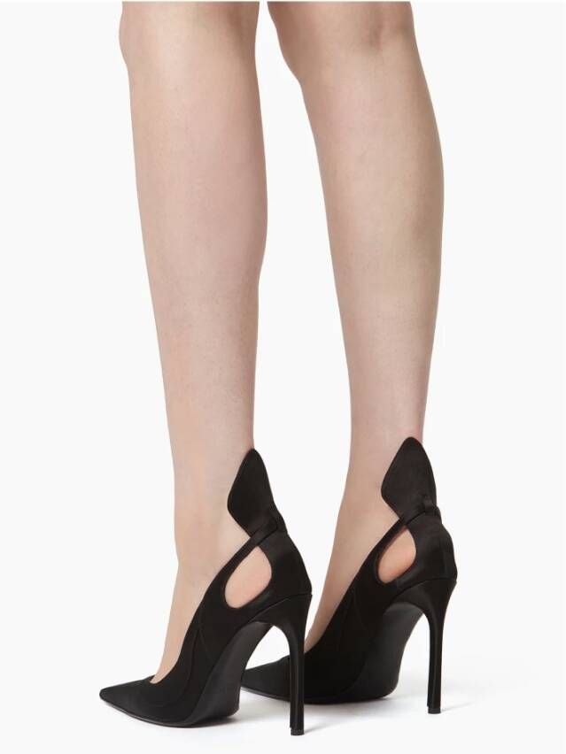 Nina Ricci Satijnen Pumps MET Strik Black Dames