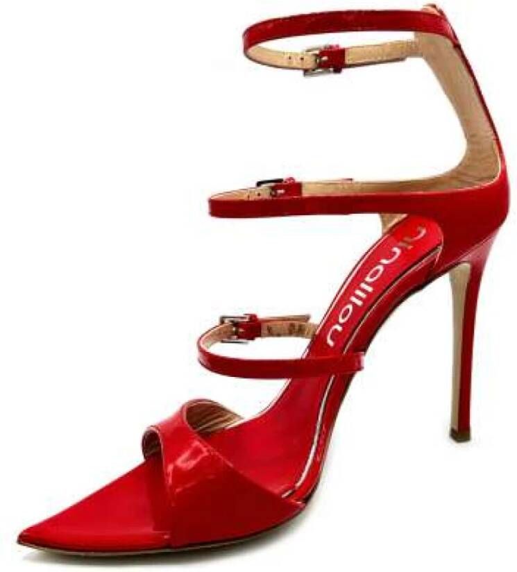 Ninalilou Rode Lakleren Stiletto Sandaal Red Dames