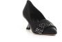 Ninalilou Zwarte leren pump met strass-patronen Black Dames - Thumbnail 2