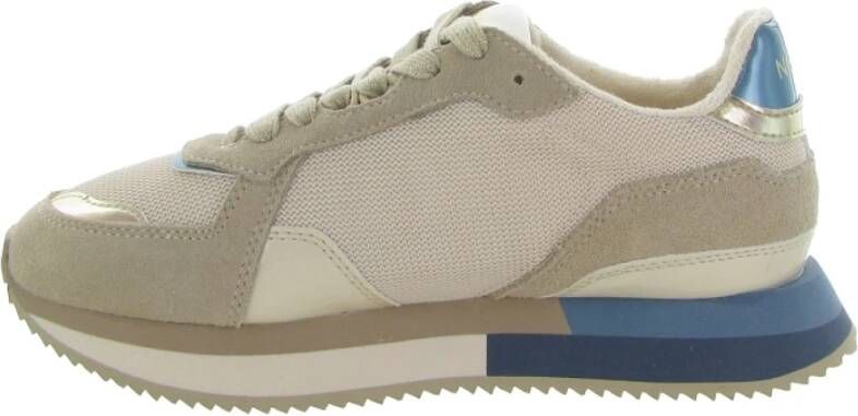 No Name Casual Jogger Sneaker Riva Style Beige Dames