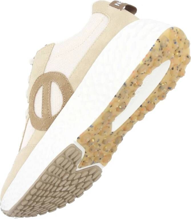 No Name Mesh en Suède Sneakers Beige Dames