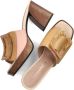 Noa Harmon Beige Combi Hakken Slippers Multicolor Dames - Thumbnail 11