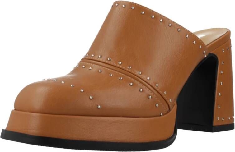 Noa Harmon Stijlvolle Heeled Mules voor Vrouwen Brown Dames