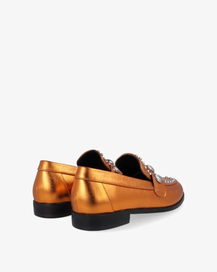 Noa Harmon Stijlvolle Oranje Loafers met Gewatteerde Binnenzool Orange Dames