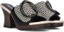 Noa Harmon Slippers Slides Dames 9660 Zwart wit - Thumbnail 9