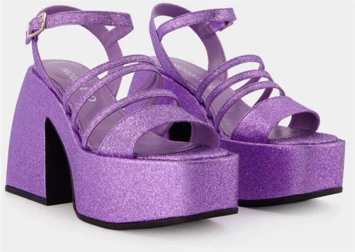 Nodaleto Bulla Chibi Sandals Purple Leather Paars Dames