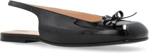 Nodaleto Leren balletflats Black Dames