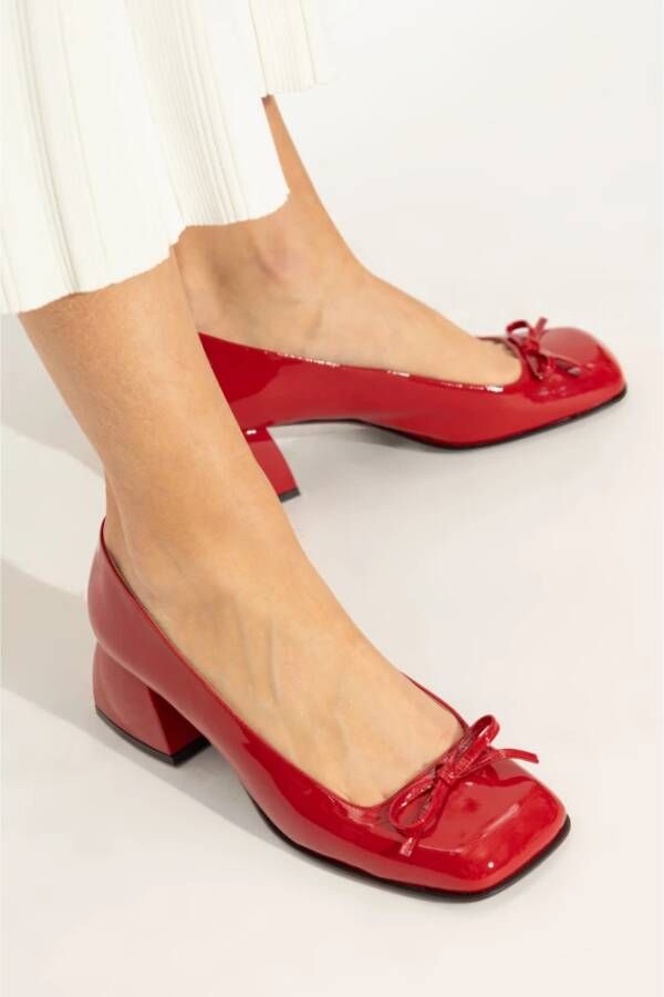 Nodaleto Leren hakken schoenen Red Dames