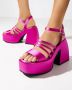 Nodaleto Roze Plateau Sandalen Bulla Chibi Stijl Pink Dames - Thumbnail 7