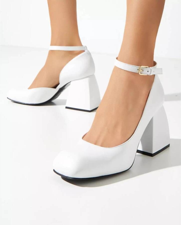 Nodaleto Witte hoge hakken pumps Bulla Pia White Dames