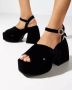 Nodaleto Zwarte platform sandalen Bulla Joni Black Dames - Thumbnail 2