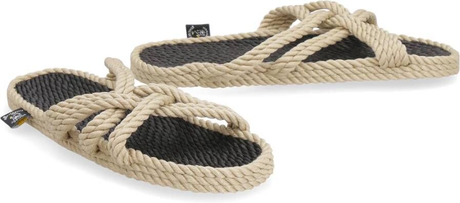 Nomadic State of Mind Gevlochten Raffia Touw Sandalen Beige Dames