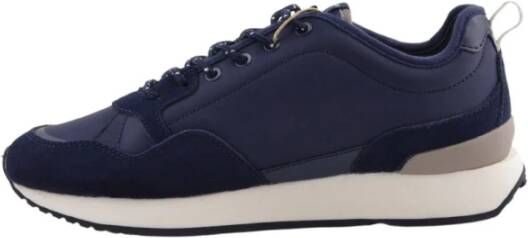 North Sails Blauwe Sneakers van Gerecycled Nylon met Suède Details Blauw Heren