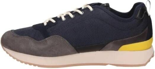 North Sails Blauwe Sneakers van Gerecycled Nylon met Suède Details Blauw Heren