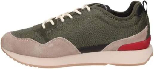 North Sails Sneakers van gerecycled nylon met suède details Groen Heren