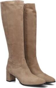 Notre-v Beige Hoge Laarzen Suède Ritssluiting Beige Dames