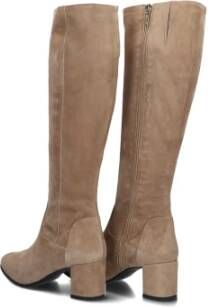 Notre-v Beige Hoge Laarzen Suède Ritssluiting Beige Dames