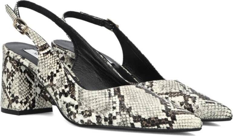 Notre-v Beige Leren Slingback Hakken Multicolor Dames